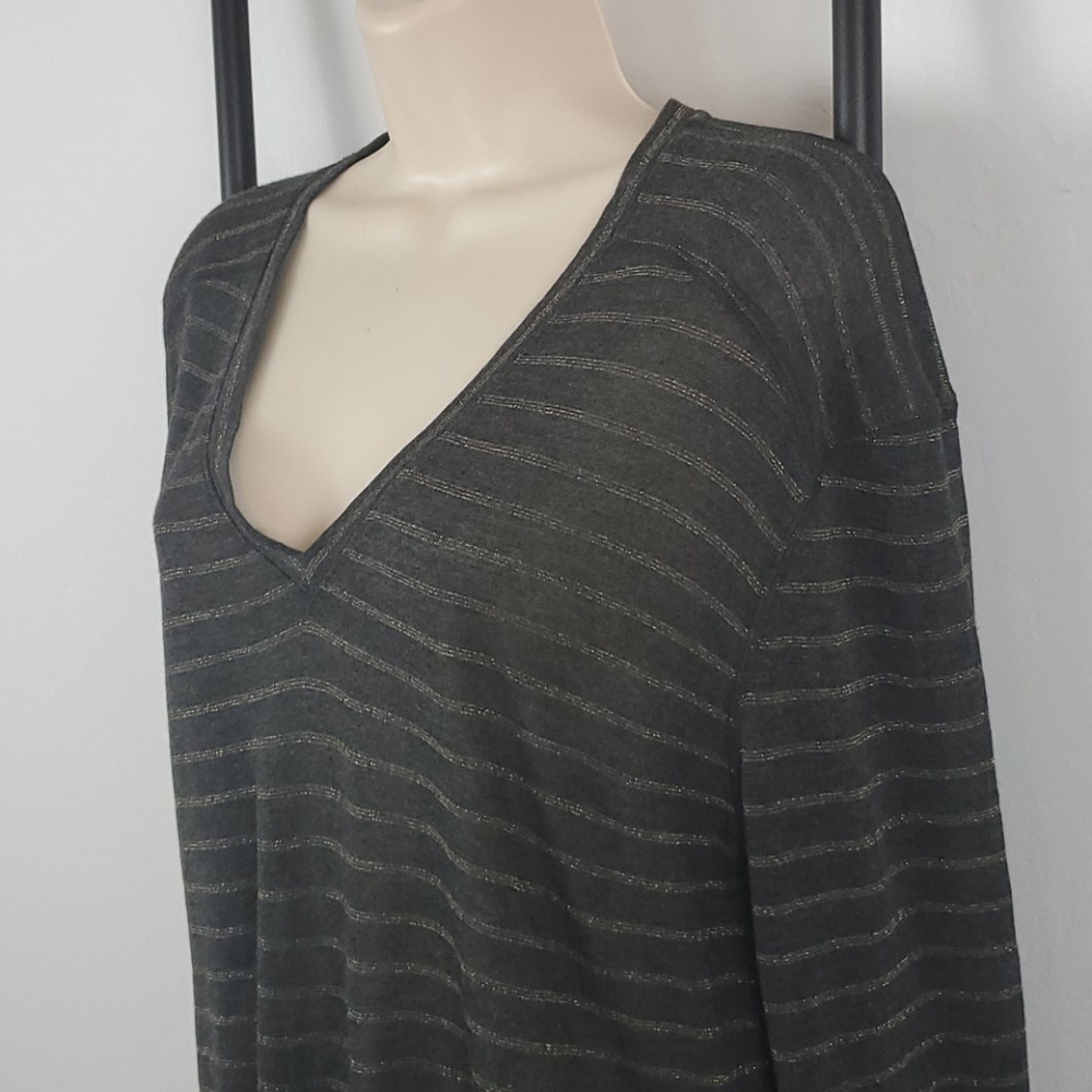 Rails Sami Charcoal Bronze Stripe Top Size L - image 3